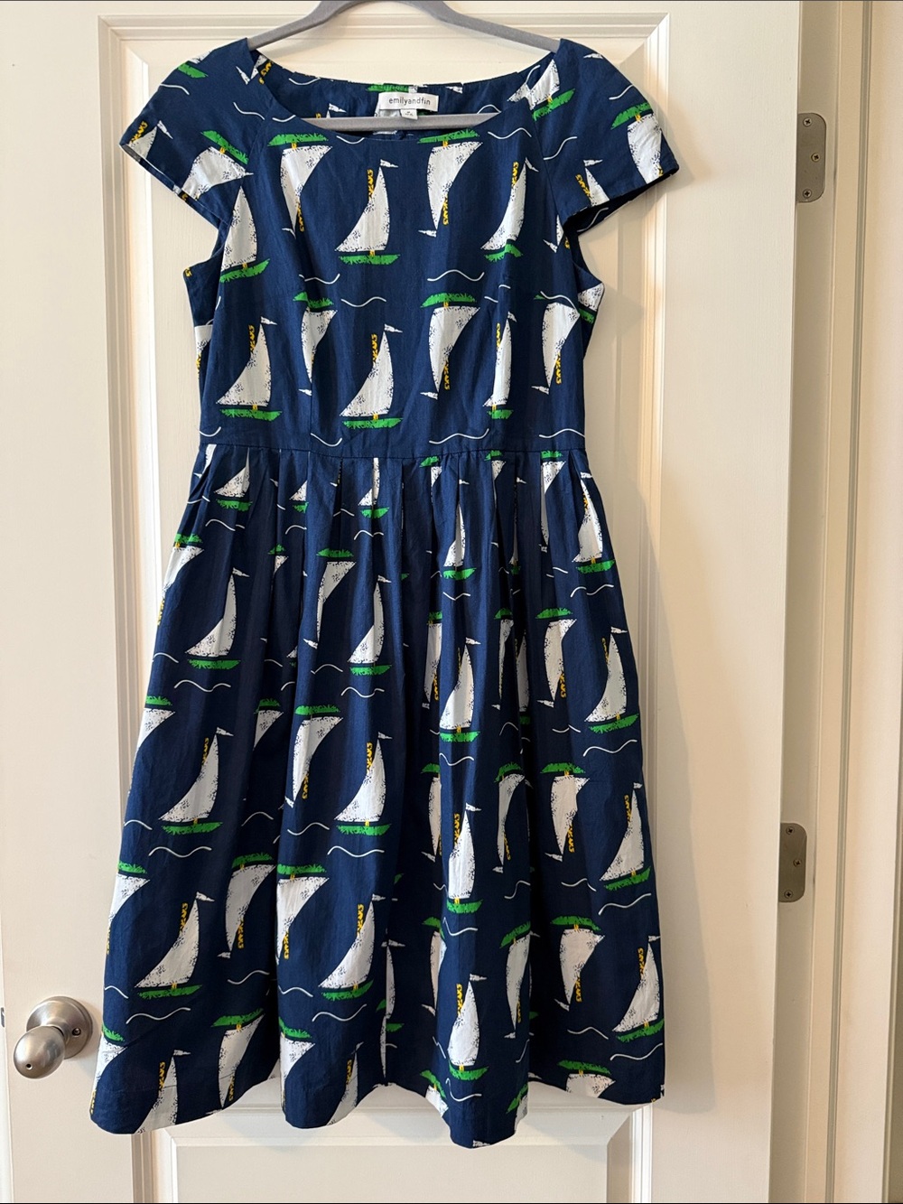 Emily & Fin vintage-inspired  navy dress. Medium